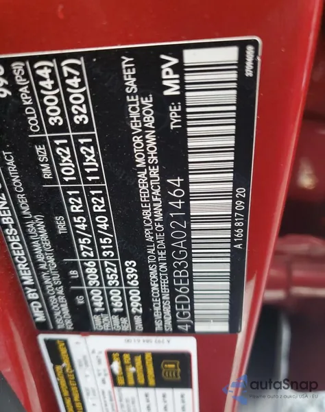 2016 Mercedes-Benz Gle Coupe 450 4Matic from USA, damaged, VIN 4JGED6EB3GA021464